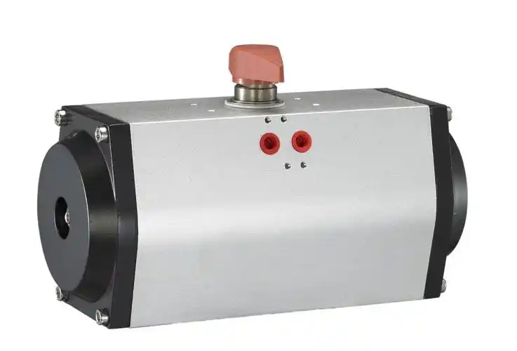 What's the function of the spring in a single-acting pneumatic actuator