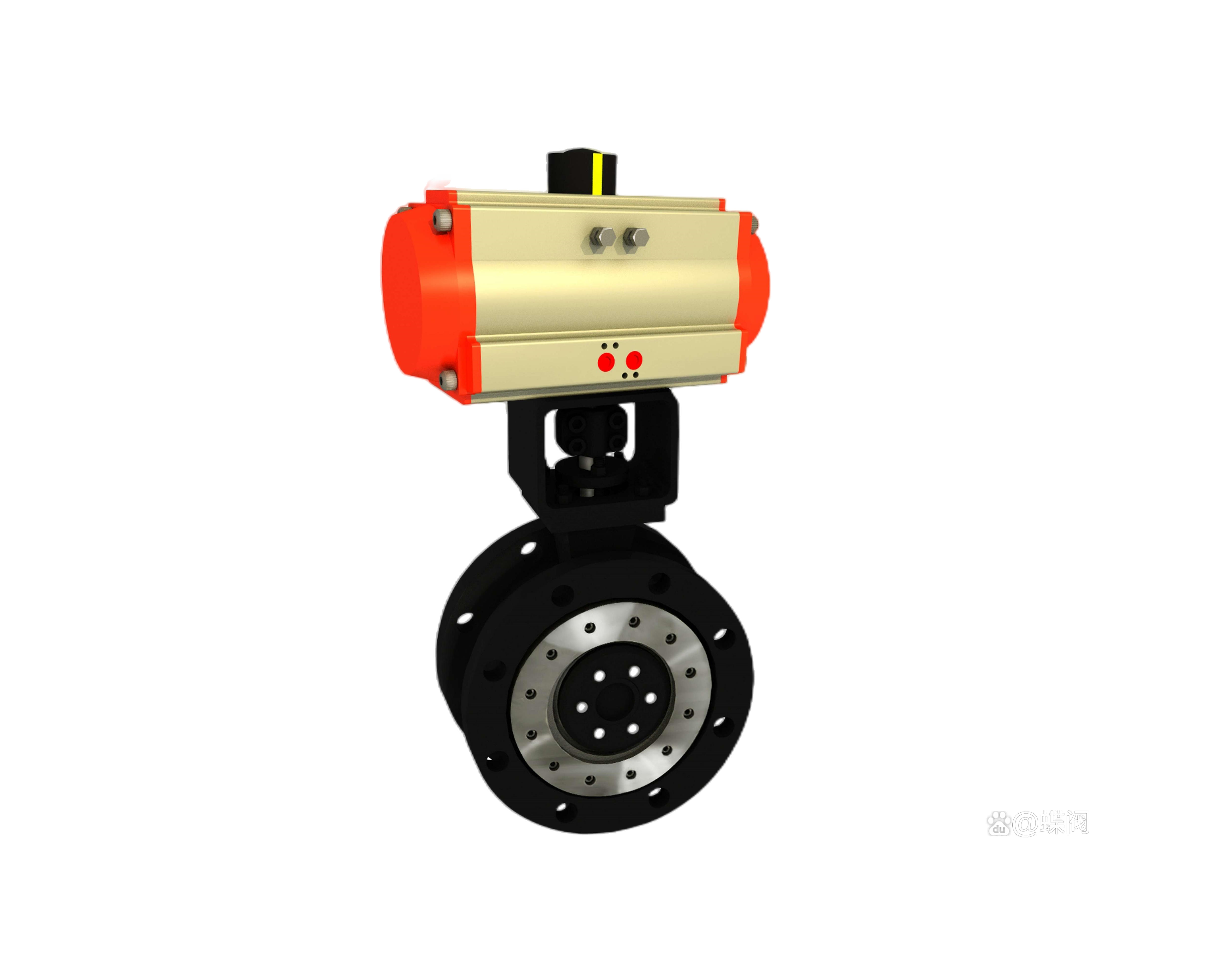 How to adjust the opening angle of a pneumatic butterfly valve