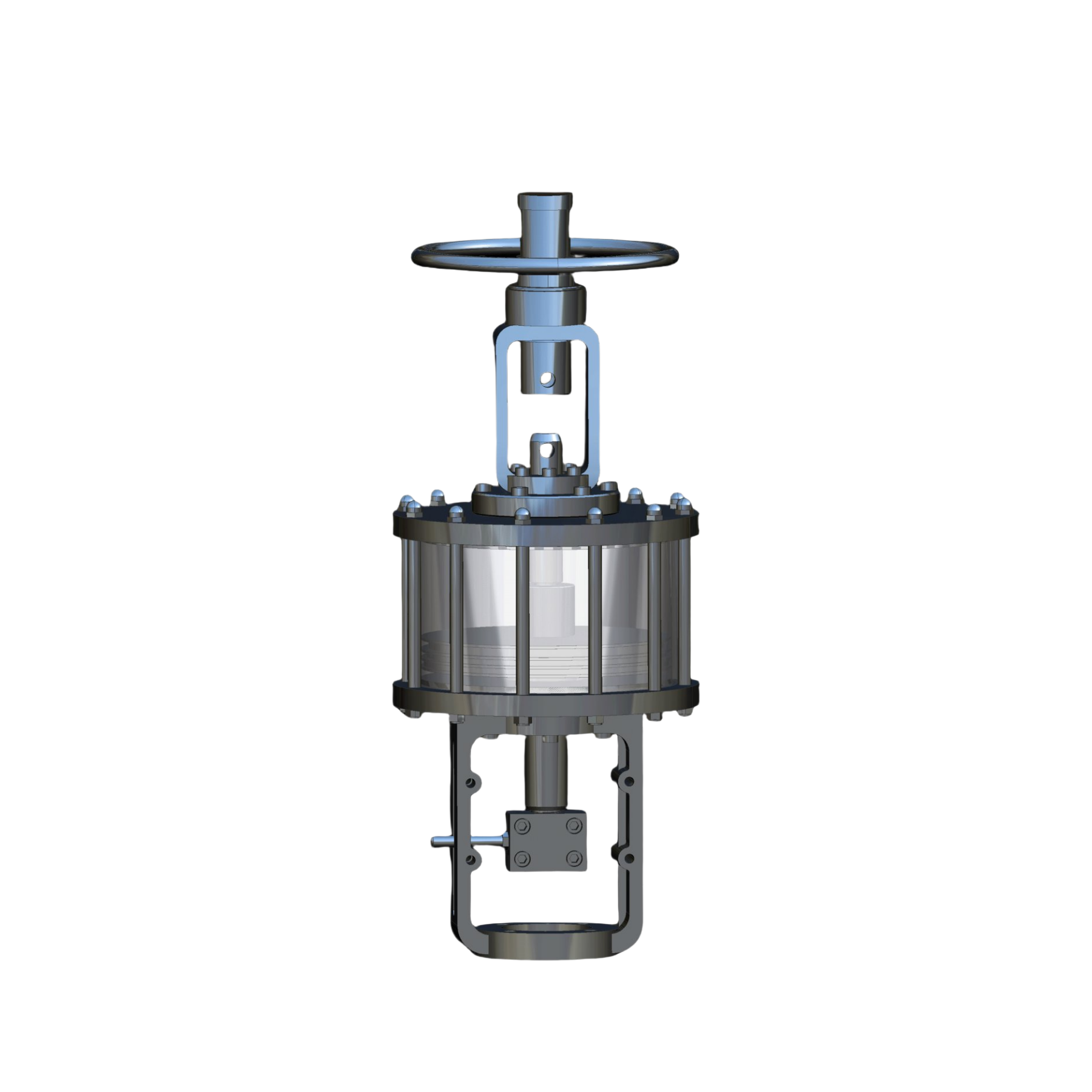 What is a double-acting pneumatic actuator for butterfly valves