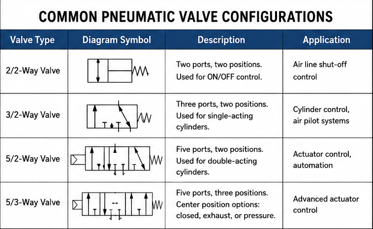 Pneumatic Valve Symbols