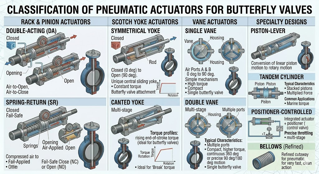 Types of Pneumatic Actuators for Butterfly Valves