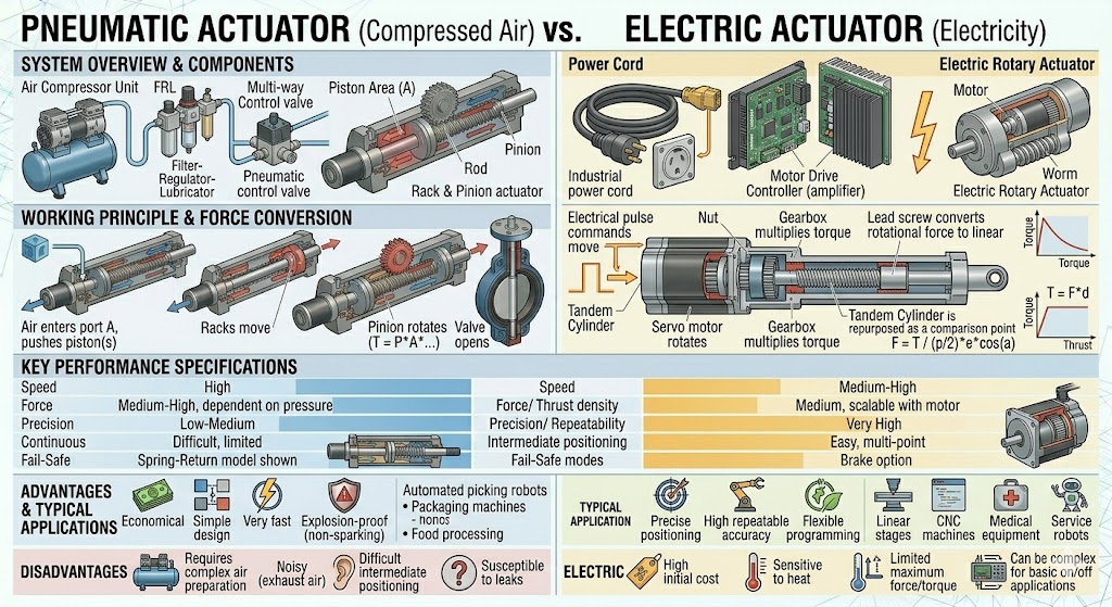 Pneumatic Actuator vs. Electric Actuator