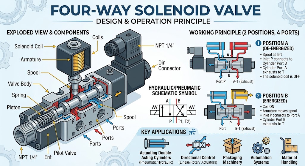 Four-Way Solenoid Valves