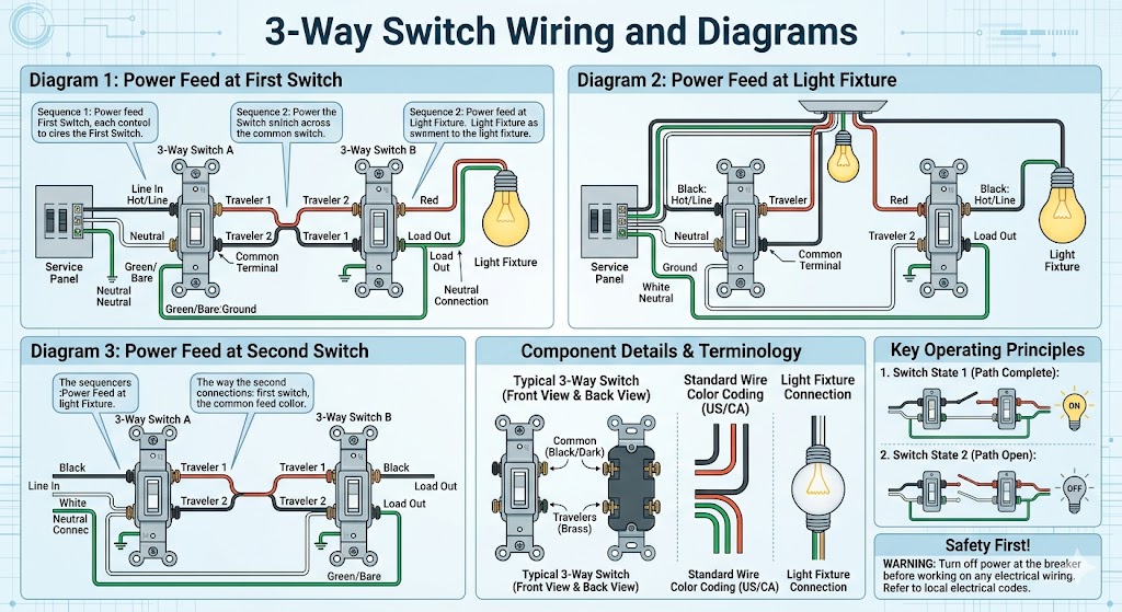 3-Way Switch Wiring and Diagrams