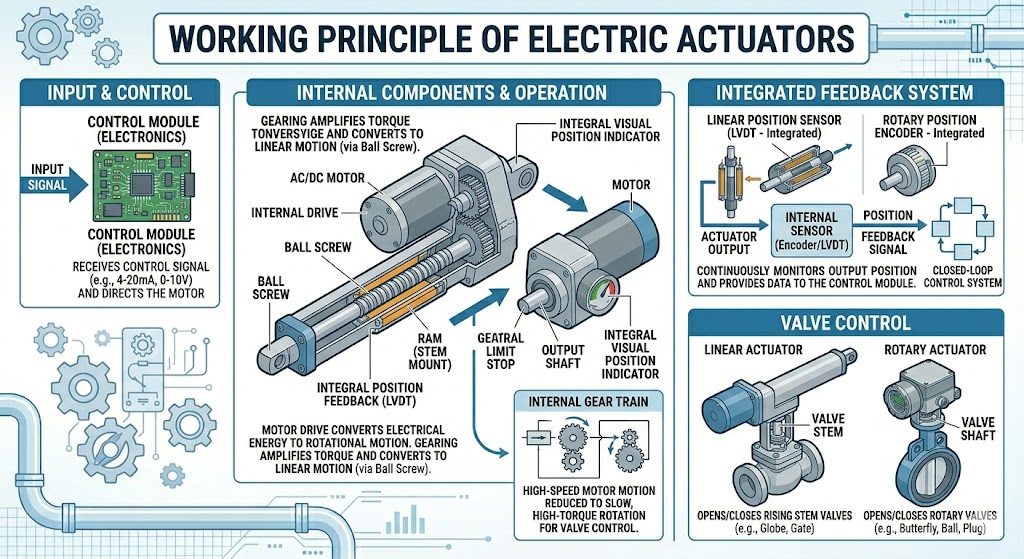 Working Principle of Electric Actuators