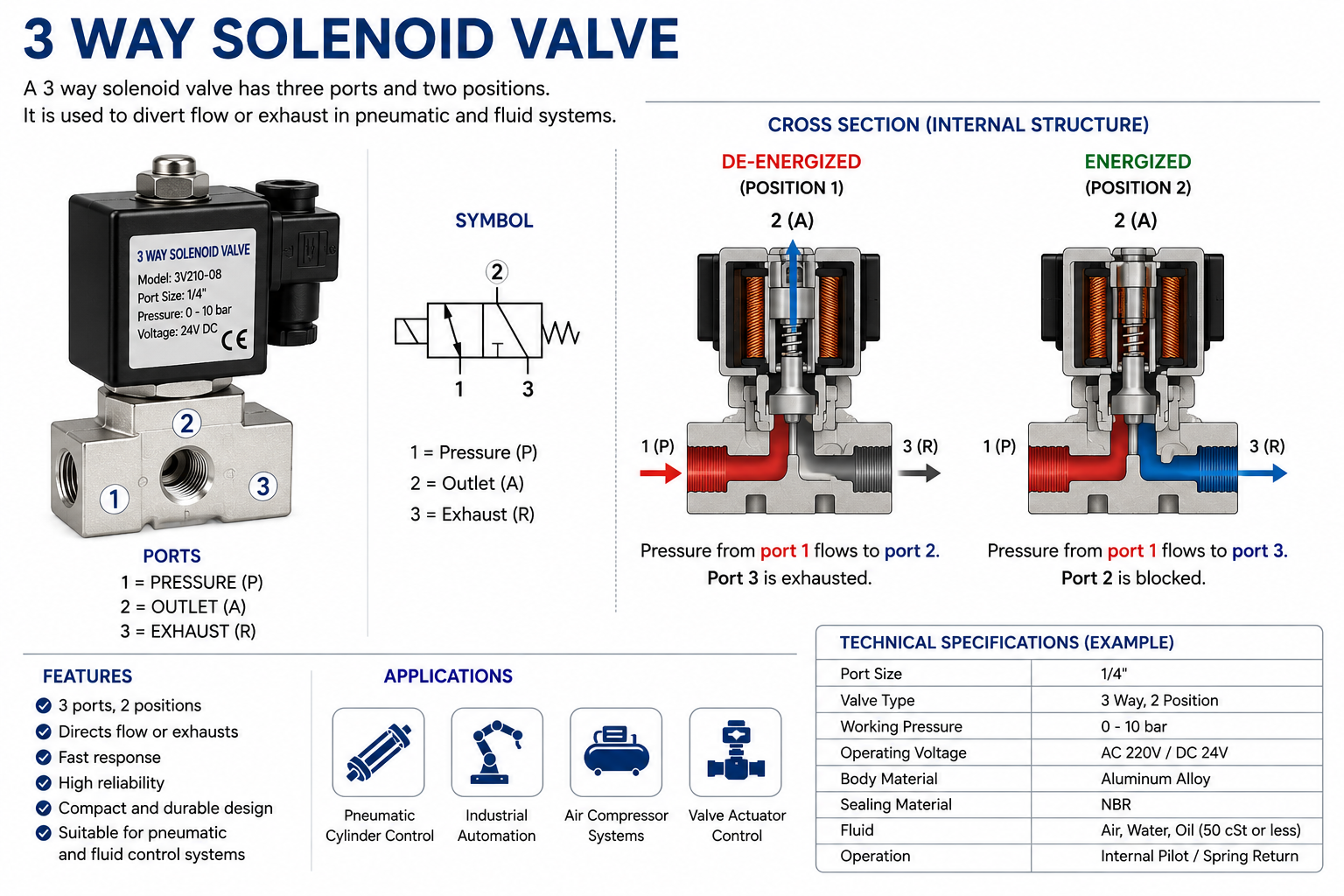 3 Way Solenoid Valve