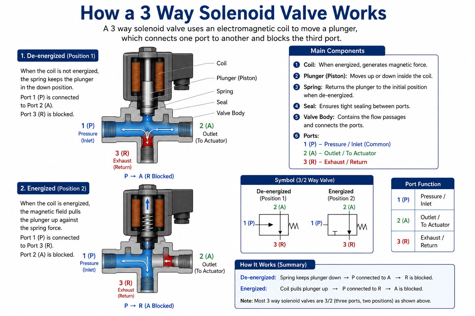 How a 3 Way Solenoid Valve Works