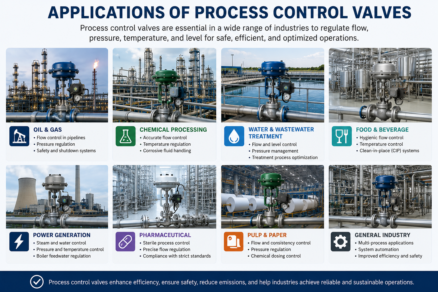 Applications of Process Control Valves