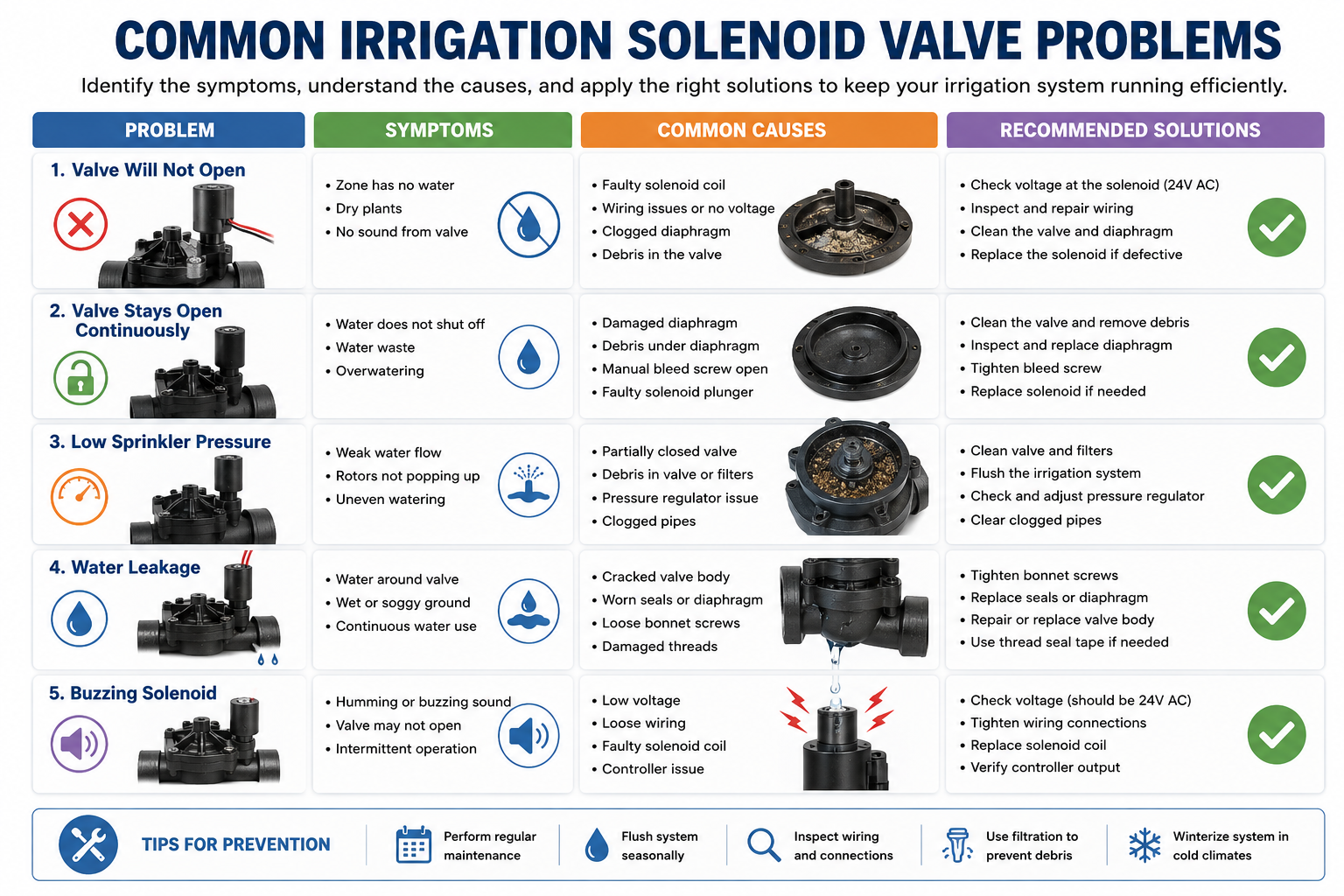 Common Irrigation Solenoid Valve Problems