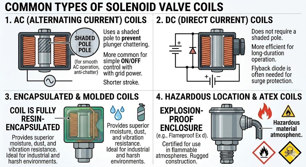 Types of Solenoid Valve Coils