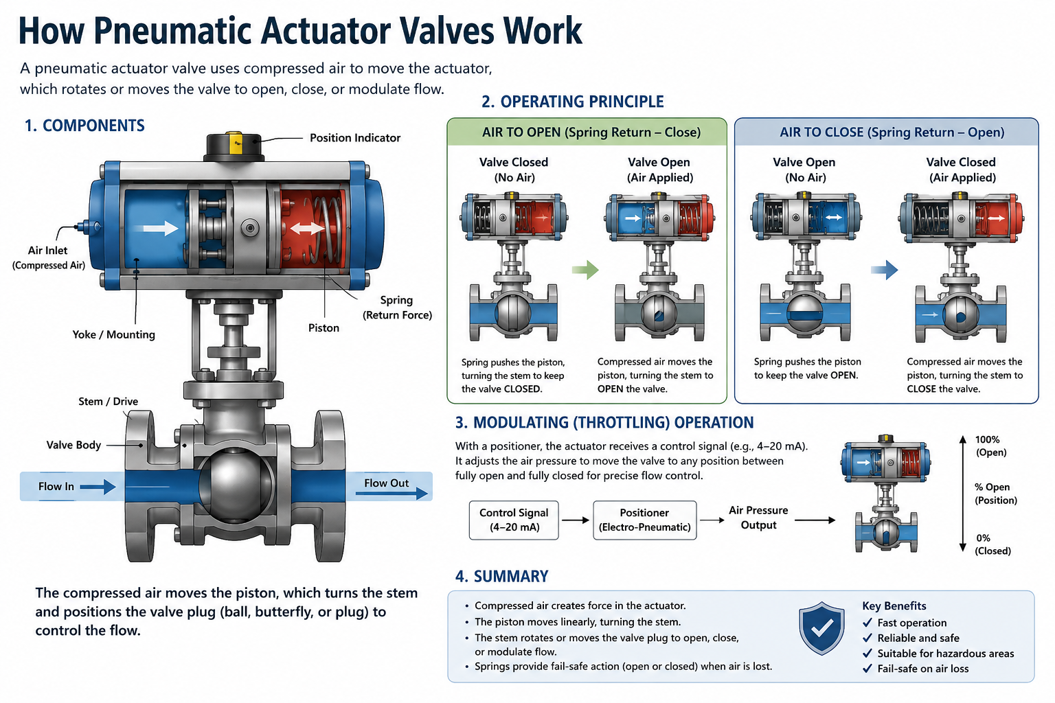 How Pneumatic Actuator Valves Work