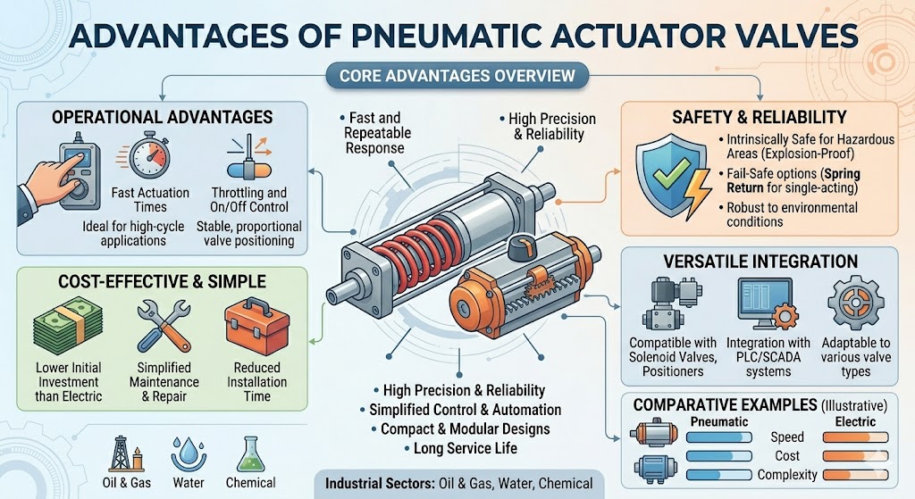 Advantages of Pneumatic Actuator Valves