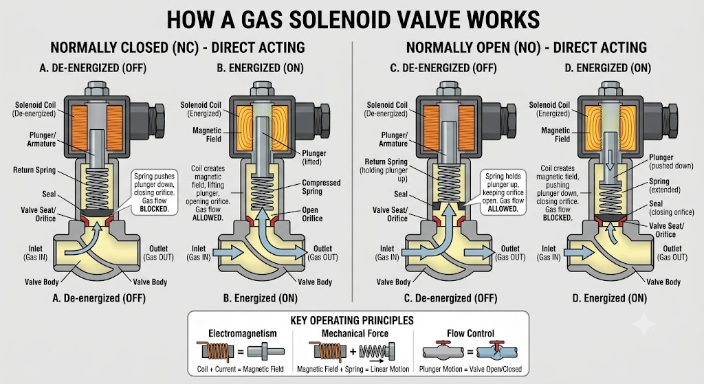 How Does a Gas Solenoid Valve Work