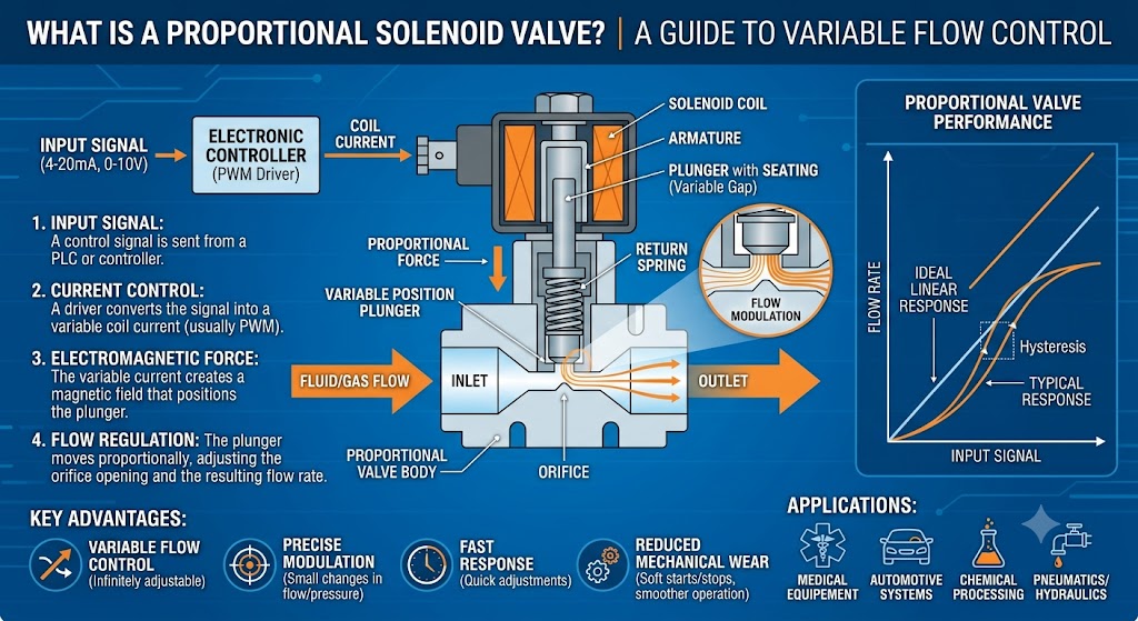 Proportional Solenoid Valve: Working Principles, Applications, and Selection