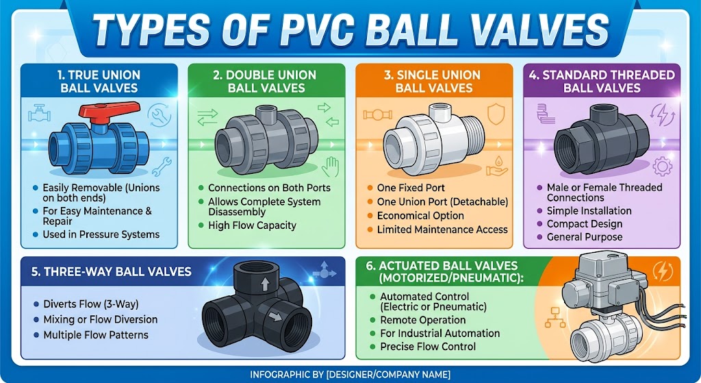 Types of PVC Ball Valves