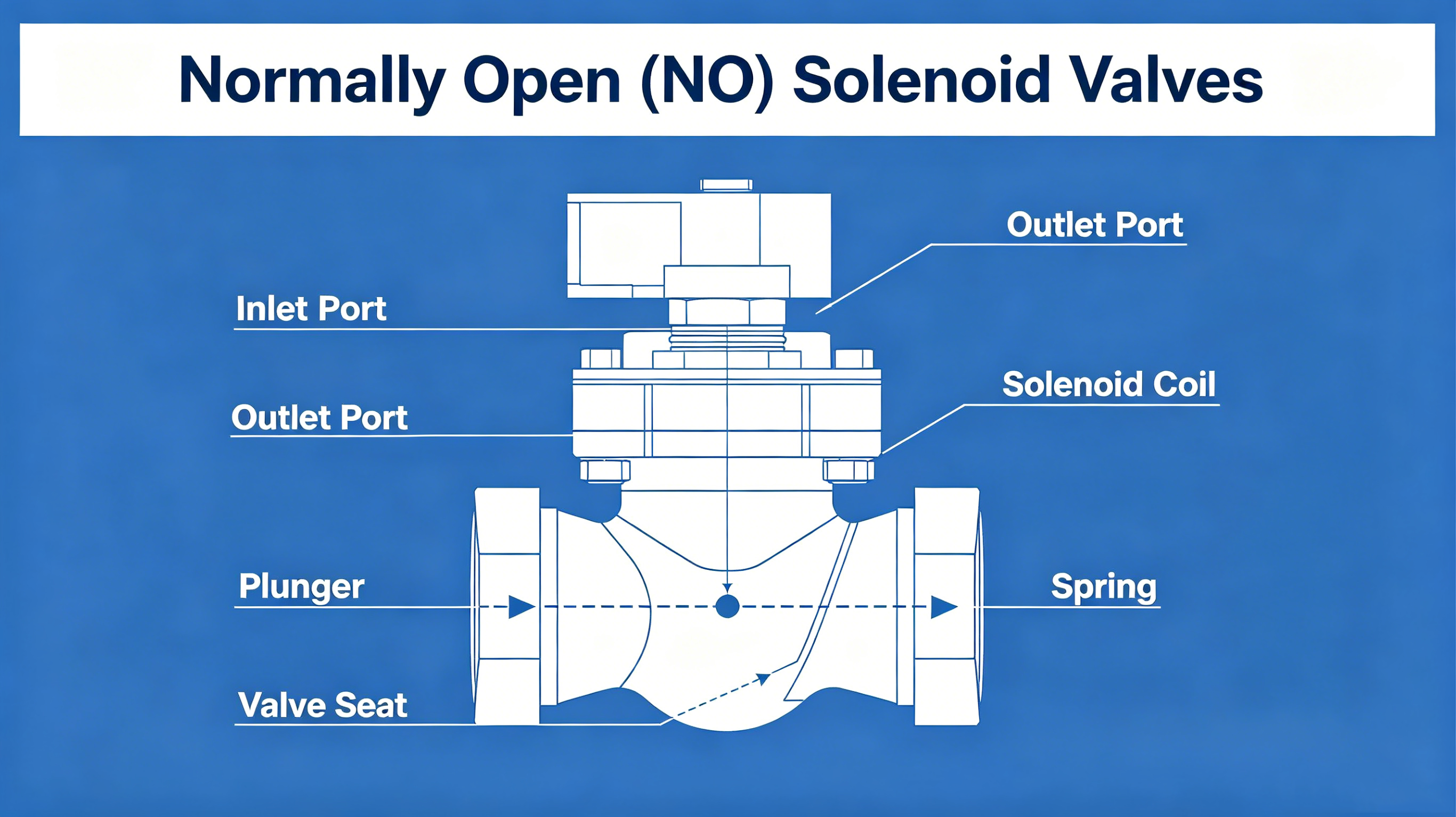 Normally Open (NO) Solenoid Valves