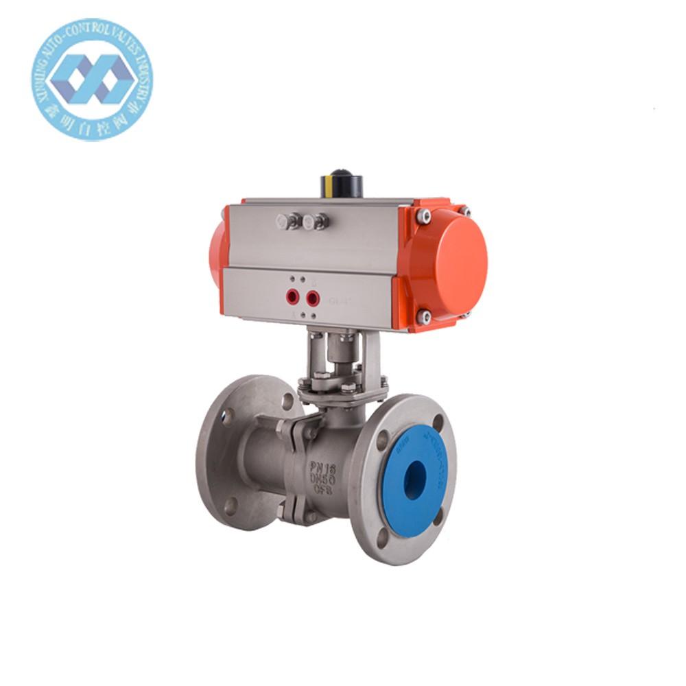 Pneumatic Actuator Stainless Steel Flange Ball Valve-1